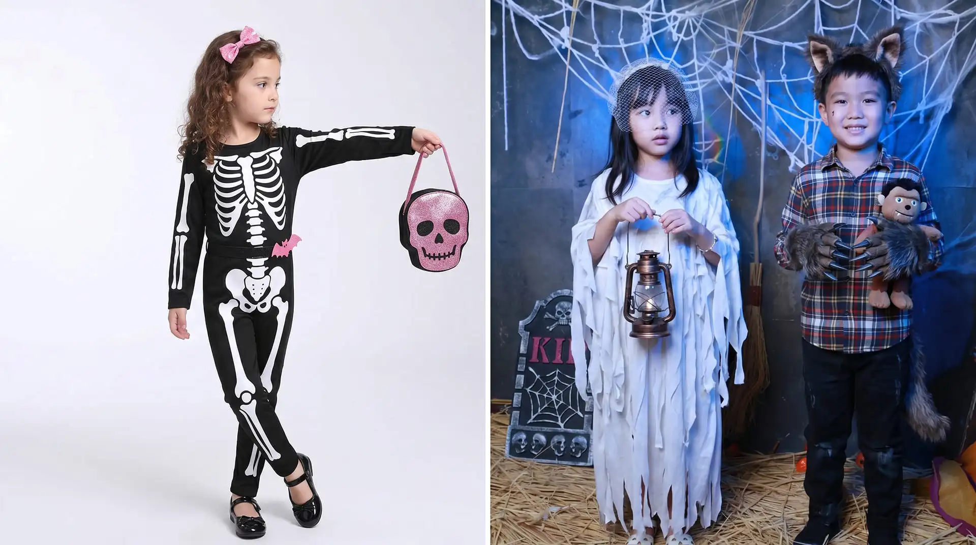 Các bộ trang phục hoá trang Halloween đa dạng - từ phù thuỷ, ma cà rồng, zombie đến siêu anh hùng và nhân vật hoạt hình dành cho mọi lứa tuổi